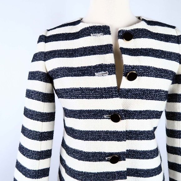 Talbots Striped Cropped Jacket - Picture 3 of 8